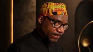 Kente embroidered hat