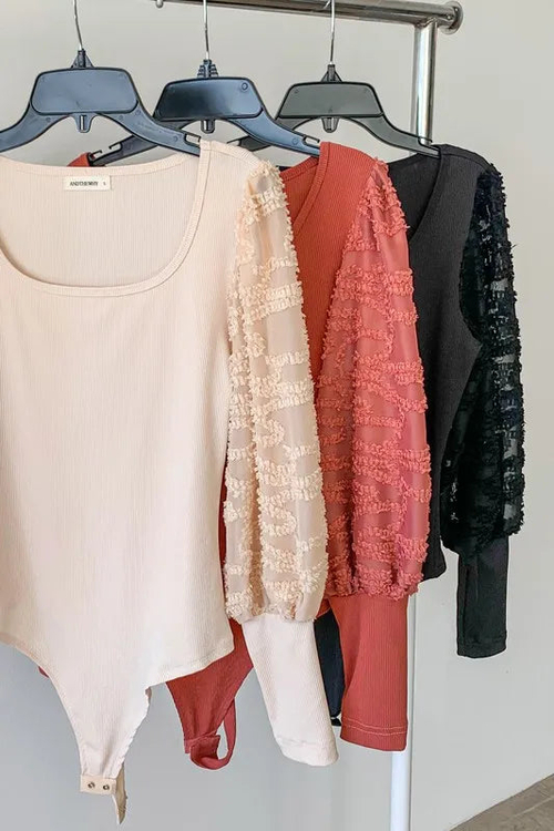 And The Why Textured Puff Sleeve Bodysuit - Image 5