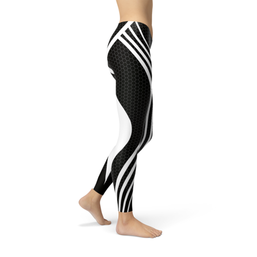 Womens Black Venom Leggings - Image 2