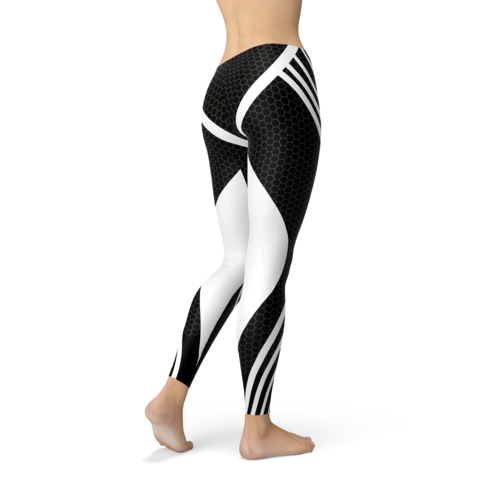 Womens Black Venom Leggings - Image 4