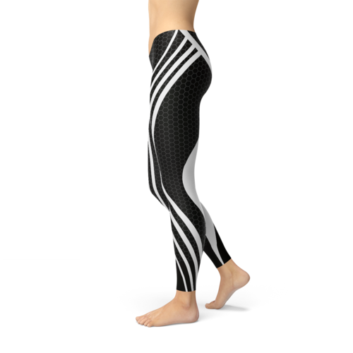 Womens Black Venom Leggings - Image 5