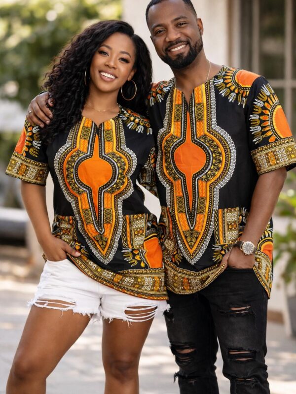 Unisex Dashiki Oval design, 100% Cotton