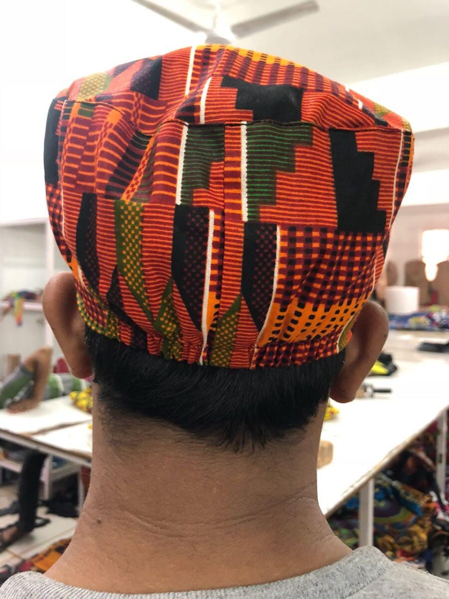 Unisex Kente type3 Print Embroidered Hat | African Kufi Cap - Image 2
