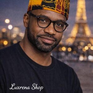 Unisex Kente type3 Print Embroidered Hat | African Kufi Cap
