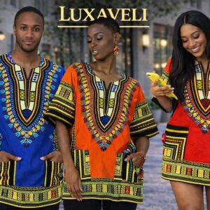 Unisex African Dashiki Shirt: Vibrant Cotton Print, Cultural Style