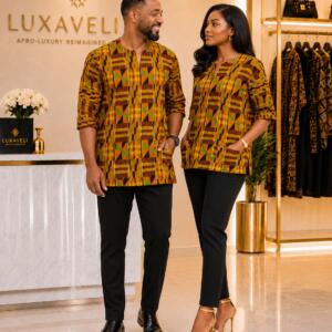 Unisex Short-Sleeve Kente Shirt / Blouse