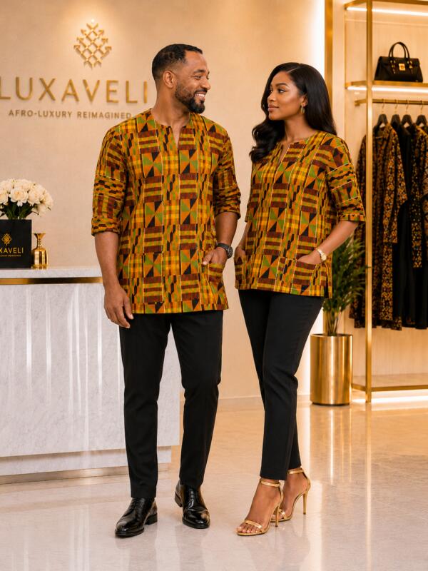 Unisex Short-Sleeve Kente Shirt / Blouse