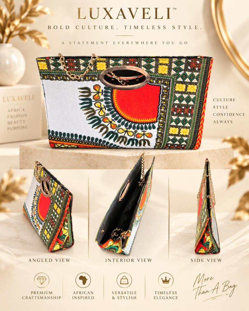 Luxaveli African Print Clutch Bag – 3 Styles - Image 6
